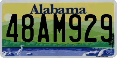 AL license plate 48AM929