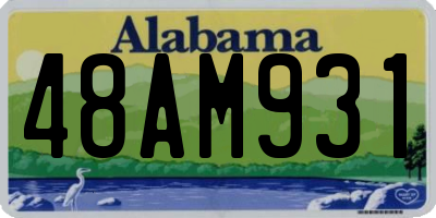 AL license plate 48AM931