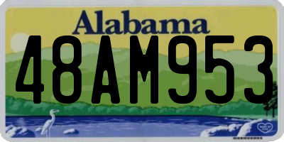 AL license plate 48AM953