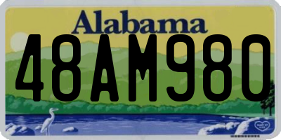 AL license plate 48AM980