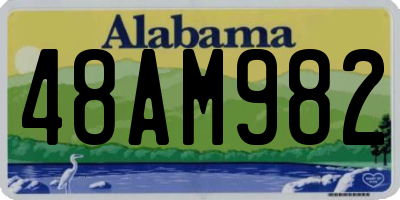 AL license plate 48AM982