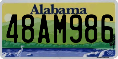 AL license plate 48AM986