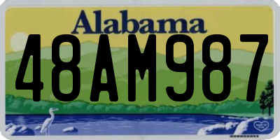 AL license plate 48AM987