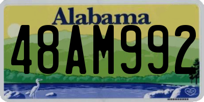AL license plate 48AM992