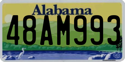 AL license plate 48AM993