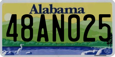 AL license plate 48AN025