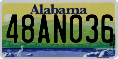 AL license plate 48AN036