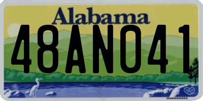 AL license plate 48AN041