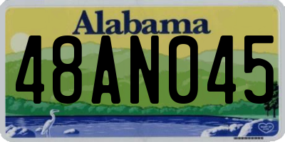 AL license plate 48AN045