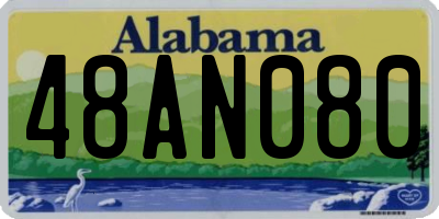 AL license plate 48AN080