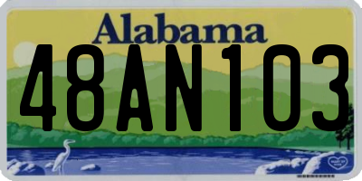 AL license plate 48AN103