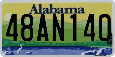 AL license plate 48AN140