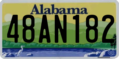 AL license plate 48AN182