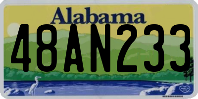 AL license plate 48AN233