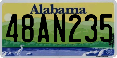 AL license plate 48AN235