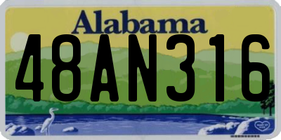 AL license plate 48AN316