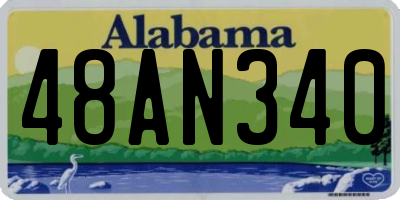 AL license plate 48AN340