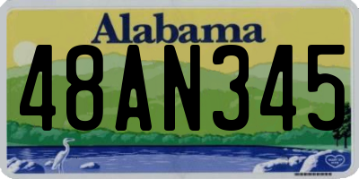 AL license plate 48AN345