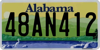 AL license plate 48AN412