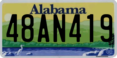 AL license plate 48AN419
