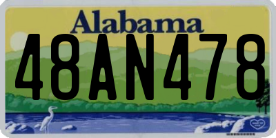 AL license plate 48AN478