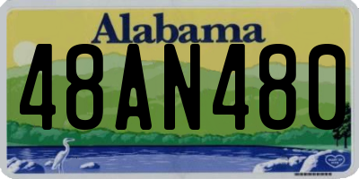 AL license plate 48AN480