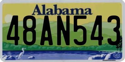 AL license plate 48AN543