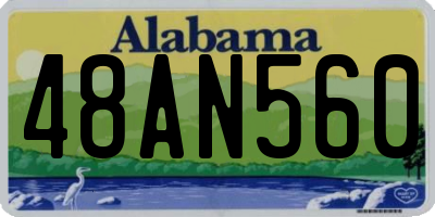 AL license plate 48AN560