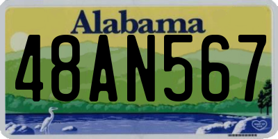 AL license plate 48AN567