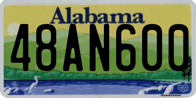 AL license plate 48AN600