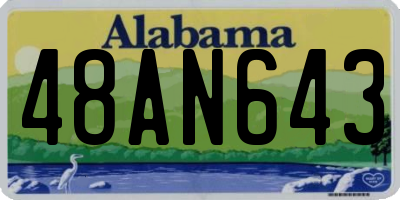 AL license plate 48AN643