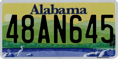 AL license plate 48AN645