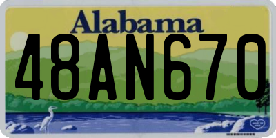 AL license plate 48AN670