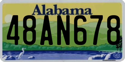 AL license plate 48AN678