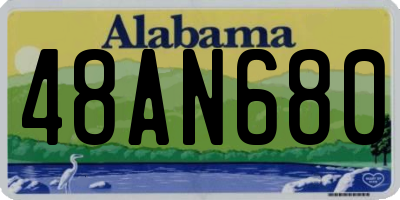 AL license plate 48AN680