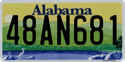 AL license plate 48AN681