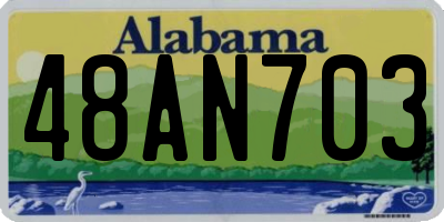 AL license plate 48AN703
