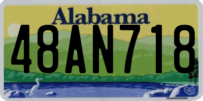 AL license plate 48AN718