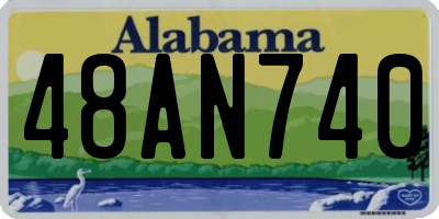 AL license plate 48AN740