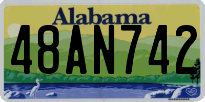 AL license plate 48AN742