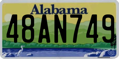 AL license plate 48AN749