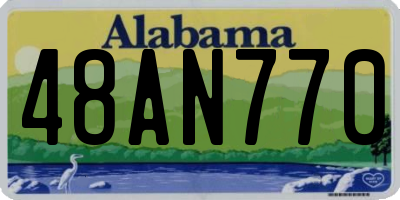 AL license plate 48AN770