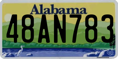 AL license plate 48AN783