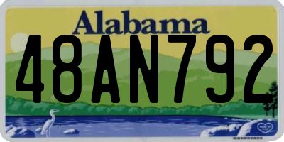 AL license plate 48AN792