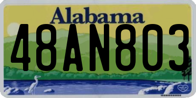 AL license plate 48AN803