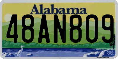 AL license plate 48AN809