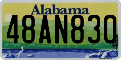 AL license plate 48AN830