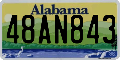 AL license plate 48AN843