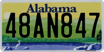 AL license plate 48AN847