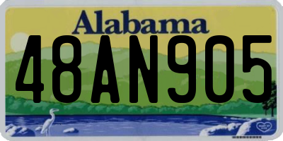 AL license plate 48AN905